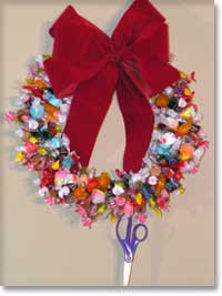 How To Make A Candy Christmas Wreath