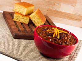 Chili and Cornbread Provide lots of money saving leftover options