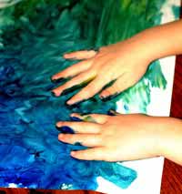 Easy Finger Paints are great inexpensive fun!