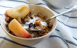 Gomemade granola is great for breakfast or as a snack