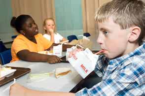 Kids Eating Lunch At School