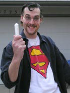Superman Drawing with Chalk