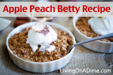Apple Peach Betty Cobbler Recipe - Apple Crisp Recipe