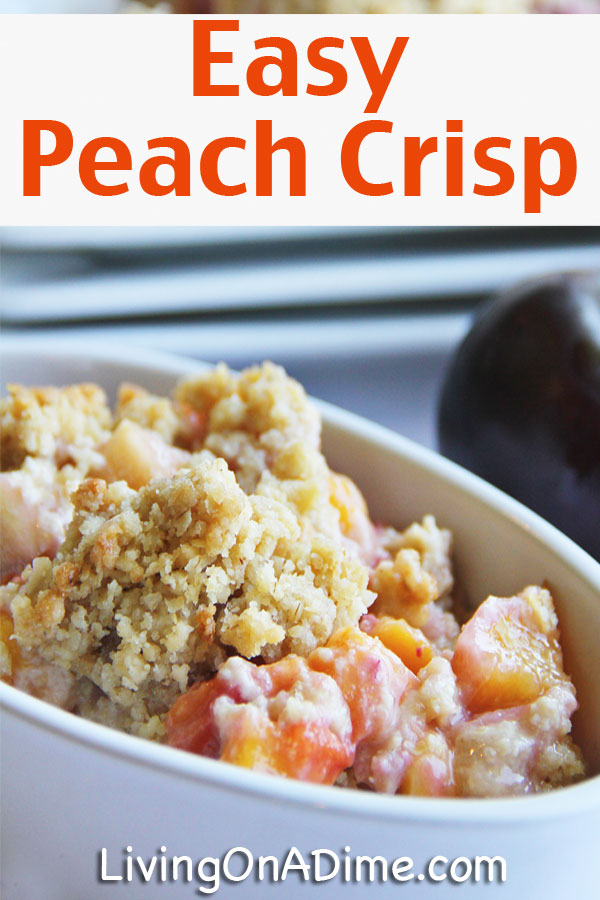 This easy English muffin peach crisp recipe is a different and delicious snack for after school or to go with a cup of tea or coffee that's simple to make!