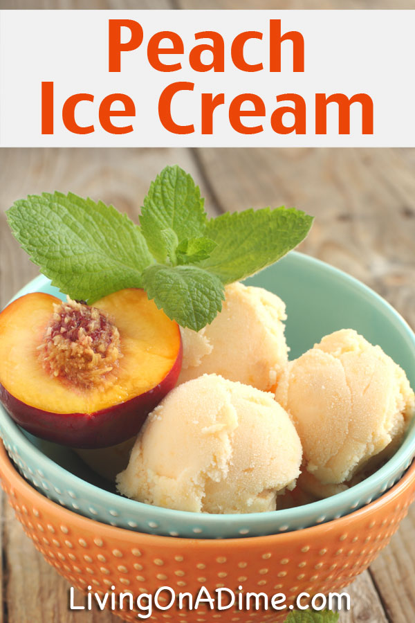 Here's a quick and easy peach ice cream recipe you can easily make without an ice cream maker. You just need a blender or food processor to make this and this cool and sweet treat a great way to use summer peaches or take advantage of sales on peaches!