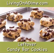 Leftover Chocolate Chip Candy Bar Cookies