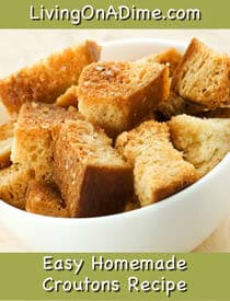 salad-croutons Homemade croutons recipe