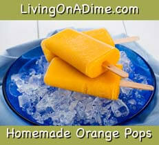 homemade-orange-popsicle Homemade orange popsicles and orange pops are tasty frozen summer treats