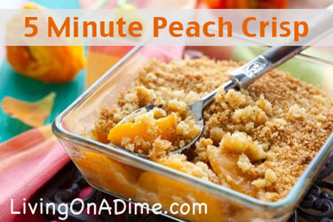 Easy 5 Minute Peach Crisp