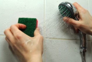 cleaning shower
