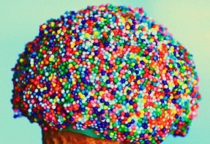 ice cream cone with sprinkles