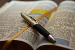 bible with pen