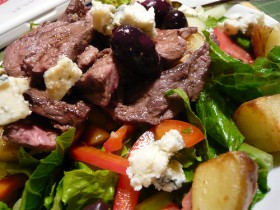 Steak Salad - Cattle in the pasture quick and easy steak salad