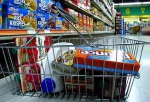 groceries in cart