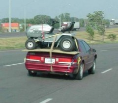 hauling on car