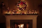 christmas-hearth Christmas At Grandma's - Fireplace with Wreath