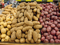 potatoes potatoes in a barrel
