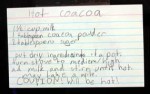 Recipe card for homemade cocoa