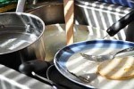 dirty dishes in the sink