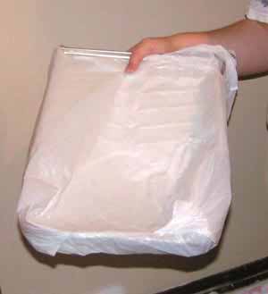 Line Your Roller Pan with a Grocery Sack