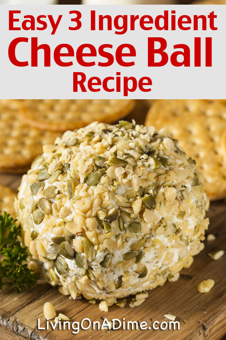 This 3 Ingredient Easy Cheese Ball Recipe makes a tasty cheese dip and is our family's favorite dip for the holidays! This is a Christmas favorite but it can be served at New Year's or any time you want a quick and easy dip.