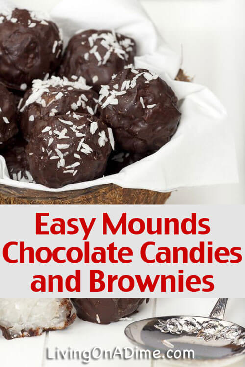 Easy Mounds Chocolate Candies and Brownies Recipe
