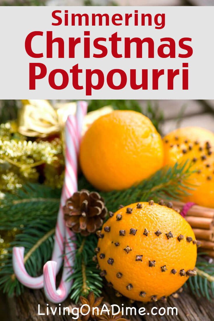 This simmering Christmas potpourri recipe makes a yummy and cheerful smelling potpourri that's sure to get you in the mood for the holidays!
