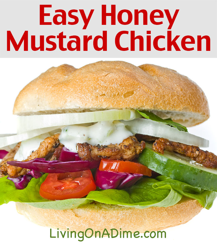 This Honey Mustard Chicken Sandwiches Recipe is a super easy meal to satisfy your family while you save on groceries! Learn how $20 Makes 4 Dinners With 1 Package Chicken Breasts with these Quick And Easy Chicken Recipes!