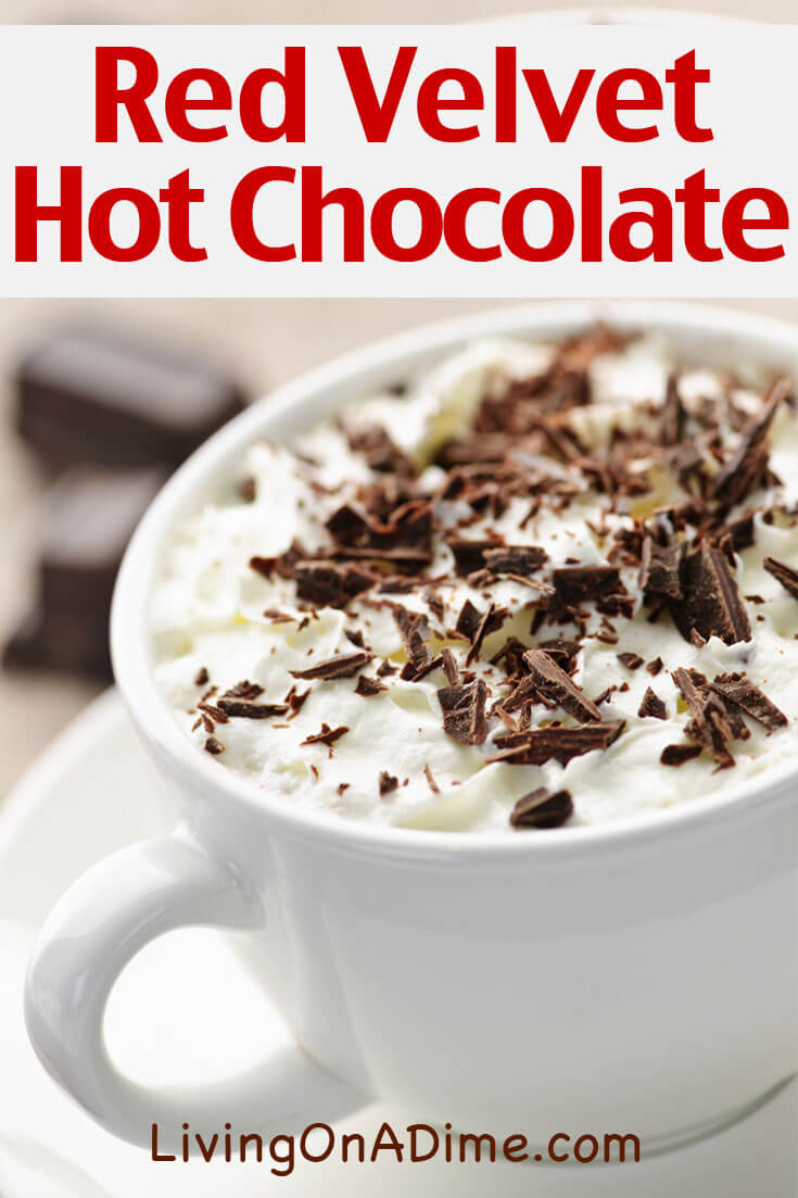 If you don't have time to make a red velvet cake but want something special for Valentine's Day or any other special occasion, try this Red Velvet Hot Chocolate Recipe. Red Velvet Hot Chocolate would taste extra special if you're sipping it while curled up in front of a toasty fire, a nice finishing touch on a nice romantic evening.