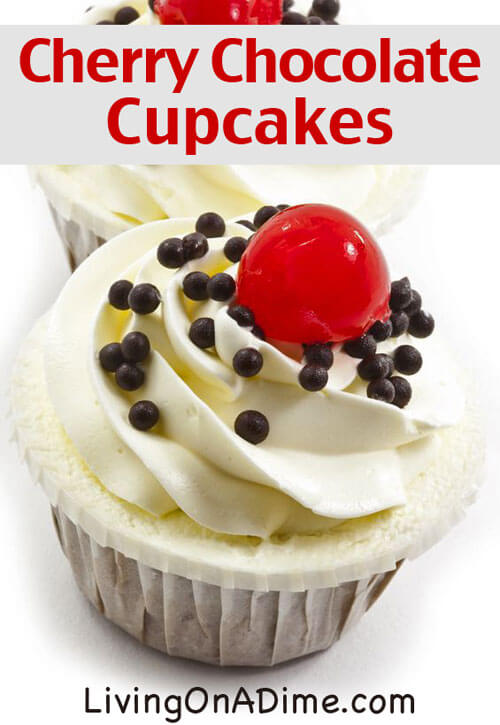 Valentine's Day Recipes - Cherry Chocolate Cupcakes