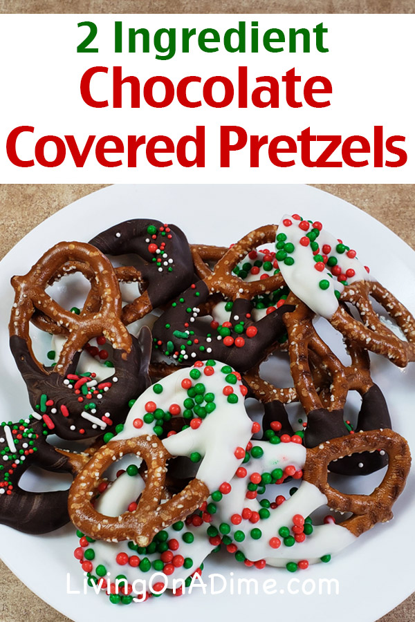 This easy chocolate covered pretzels recipe uses just 2 ingredients, but you can also add candy sprinkles! It is a wonderful easy Christmas candy recipe that can be made in just a few minutes and the result is oh so delicious!
