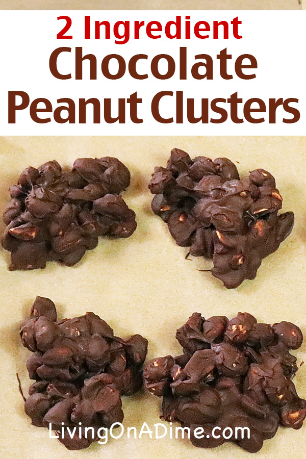 Here is how to make my easy 2 ingredient chocolate peanut clusters recipe! These chocolate peanut clusters are one of my favorite Christmas candy recipes!