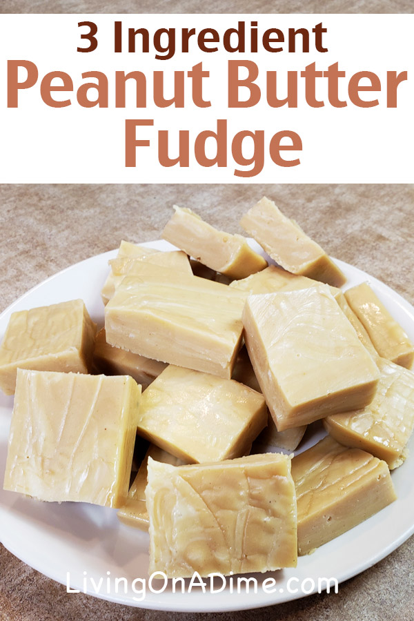 This 3 ingredient peanut butter fudge recipe is a super easy to make no bake fudge recipe that is perfect for the peanut butter lovers in your family! It is great for all kinds of get togethers, but especially makes a super delicious Christmas Candy!
