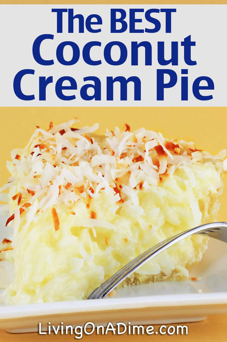 I just LOVE coconut cream pie! This easy coconut cream pie recipe is the best! It tastes great and I don't have to wait too long to eat it! lol. It's great for get-togethers and parties!