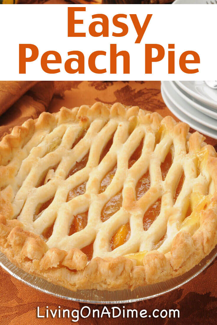 This is the best easy peach pie recipe! It's easy to make with fresh, frozen or canned peaches and it's super delicious! It's something different than the standard apple or cherry pie great for dessert or to bring to a party or holiday get-together!