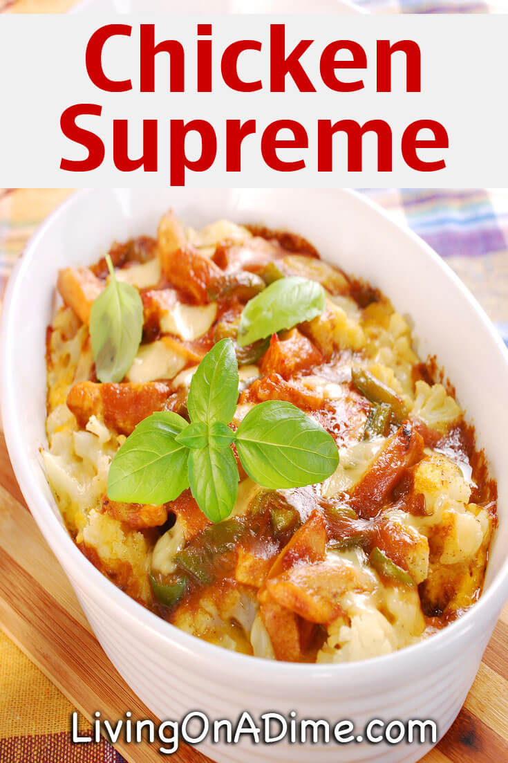 This chicken supreme recipe makes a hearty casserole that is a great way to use leftover chicken or hard boiled eggs. It's a nice variation that will please your family or guests!