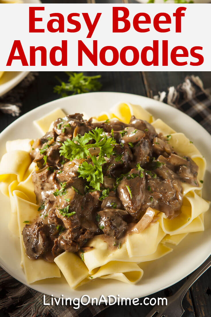 This easy beef and noodles recipe makes a tasty main dish that makes an easy 5 dollar meal and that your family will love!