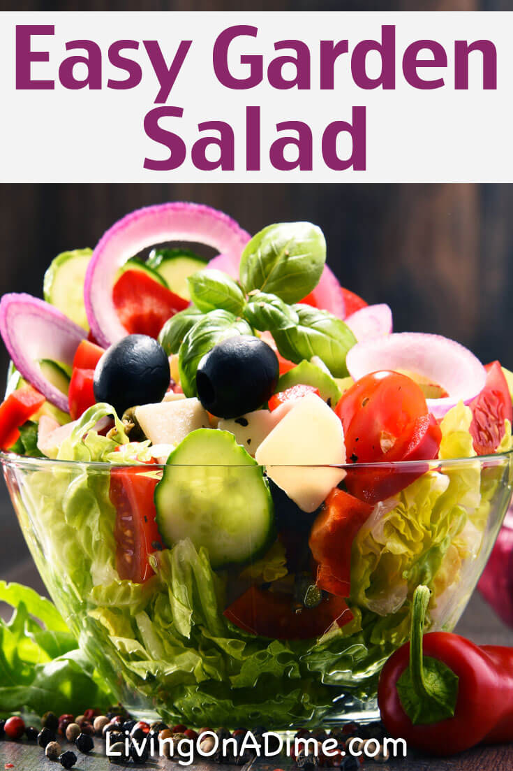 Here is a super yummy and easy garden salad recipe that makes a healthy and delicious salad that's sure to please!