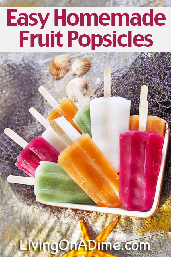 This homemade fruit popsicles recipe is another one of the strawberry recipes that's great for summer! It's very versatile and you can use your favorite fruit! Virtually any fruit will work, so don't be afraid to experiment!