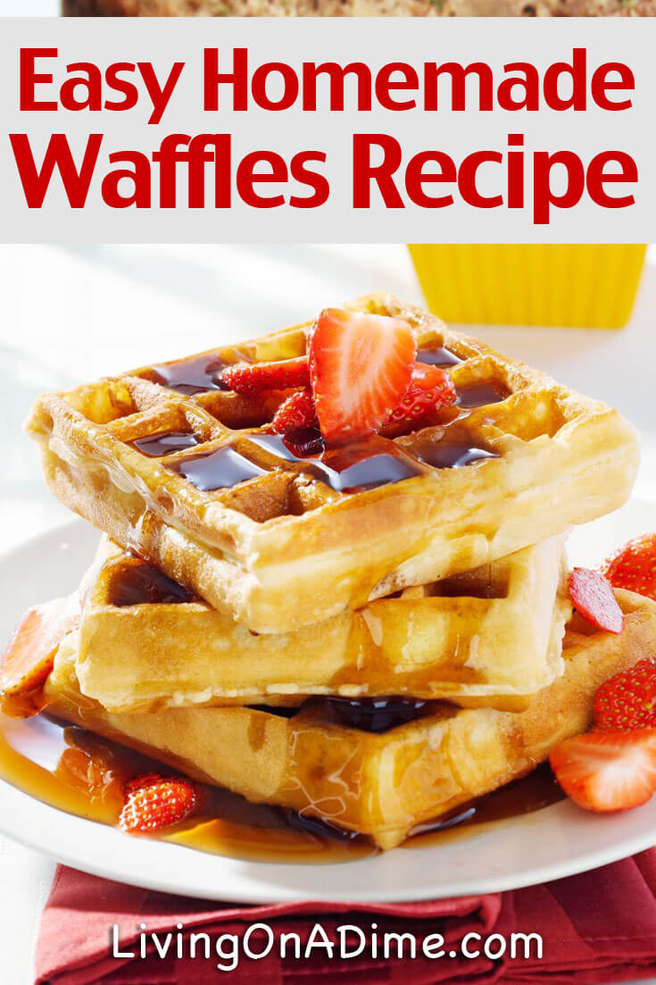 Try this yummy and easy homemade waffles recipe, with Dutch honey syrup, baked French toast, a brunch menu everyone will love and breakfast ideas to make it all easier!