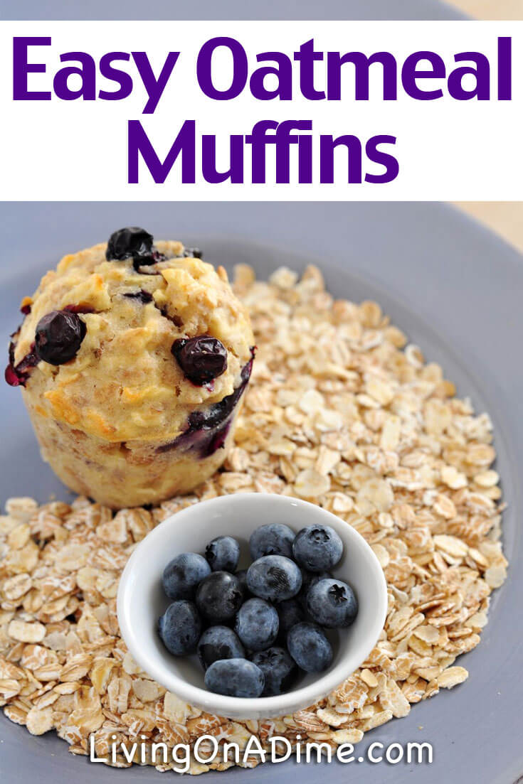 This easy oatmeal muffins recipe recipe is super easy to make and EVERYONE love them! You can add blueberries, cranberries, chocolate chips, raisins to the recipe to add some pizzaz! This is a great recipe to use to teach the kids to start helping out in kitchen! Let them choose what add-ins to put in and then they can take the muffins in lunches or for an after school snack!