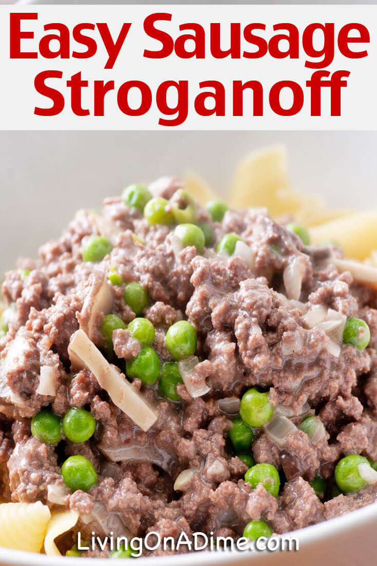 This sausage stroganoff recipe makes a creamy home cooked dinner that's hearty and delicious!