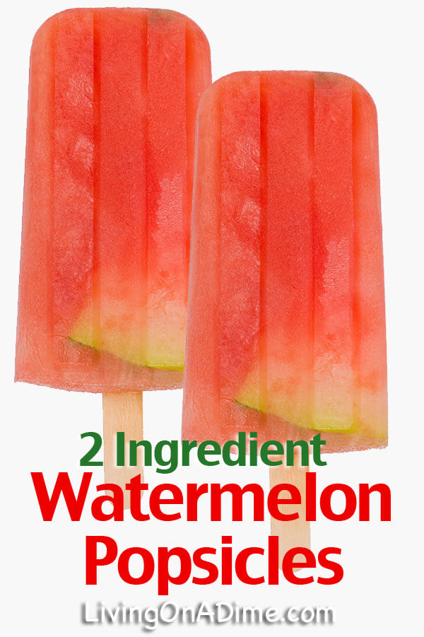 Easy 2 Ingredient Watermelon Popsicles Recipe - 15 Super Easy Homemade Popsicle Recipes