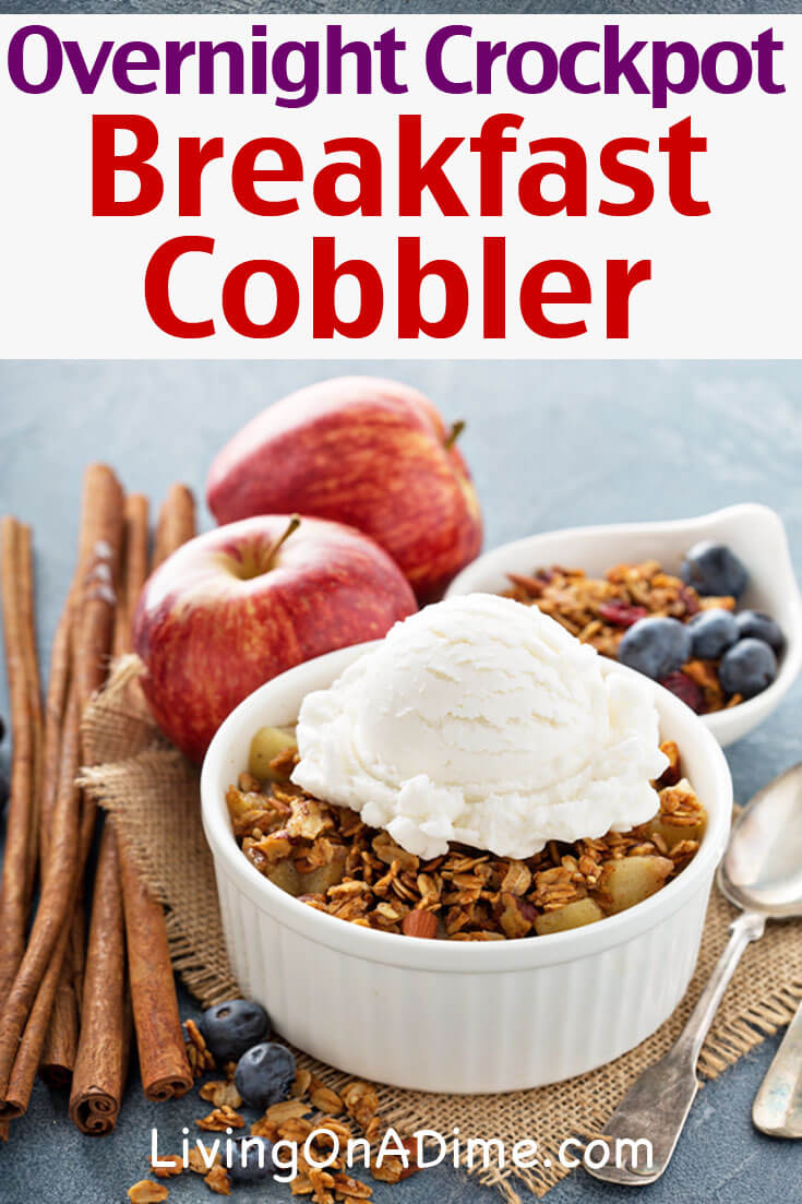This homemade apple breakfast cobbler is another yummy apple crisp recipe you can toss in the crockpot the night before and have a great breakfast in the morning! Click here for the quick and easy recipe!