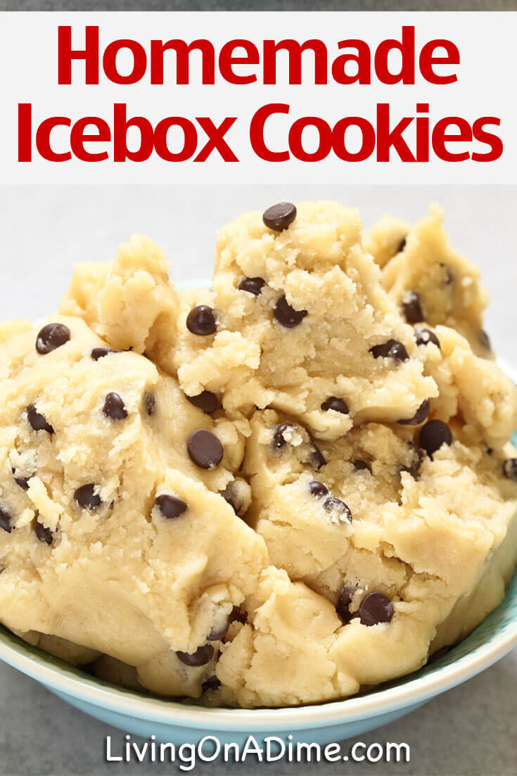 This homemade icebox cookies recipe makes great raw edible cookie dough or you can bake it into tasty cookies! It's easy to add chocolate chips or any extras you prefer and kids and families especially love it!