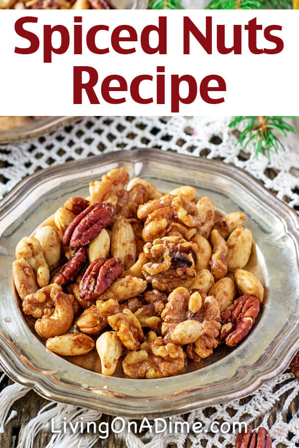 Here is an easy homemade spiced nuts recipe you can make in the crockpot! You can season it to your own taste and it makes a great gift in a jar anyone will love! And you’ll save over the cost of the gift packs of spiced nuts.