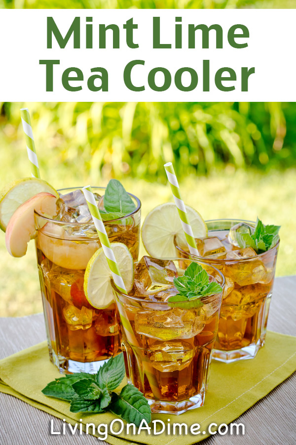 Mint Lime Iced Tea Cooler Recipe - 13 Homemade Flavored Iced Tea Recipes