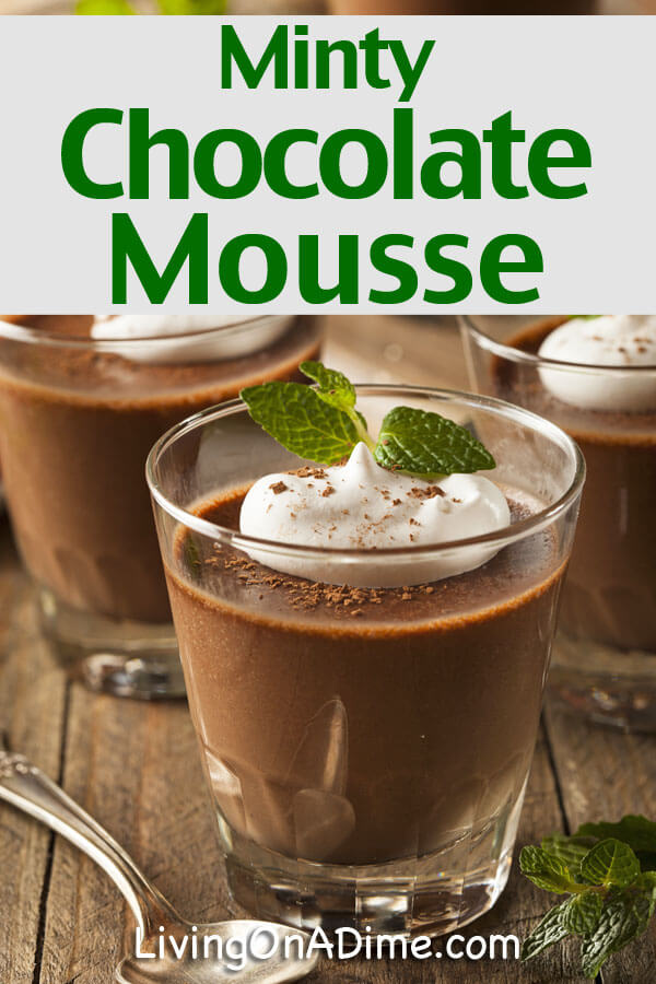 Minty Chocolate Mousse Recipe - Living on a Dime