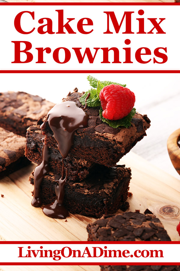 Did you know you can make brownies starting with a cake mix? This cake mix recipe makes it easy to make decadent brownies with just 4 ingredients! With just 5 minutes prep time, you'll love how easy it is!