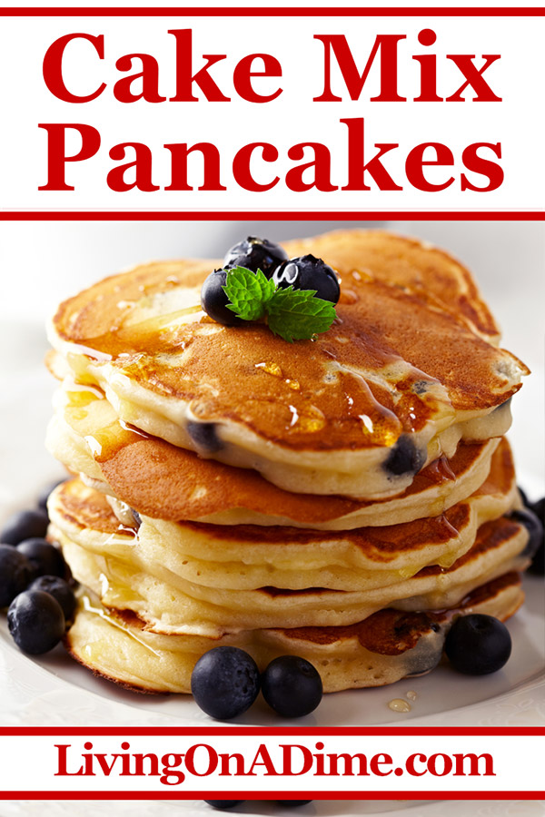 This cake mix pancakes recipe is a quick and easy cake mix recipe you can use to make pancakes fast!